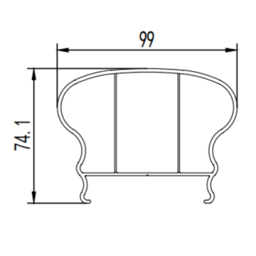 Aluminium alloy 6063 T5 railing profile extrusion mold