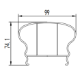 Aleación de aluminio 6063 T5 Perfil de barandilla Molma de extrusión