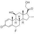 Pregna-1,4-dien-3,20-dion, 6-fluor-11,21-dihydroxi-16-metyl- (57268625,6a, 11b, 16a) - CAS 152-97-6