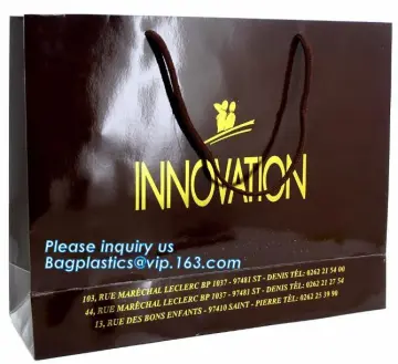 recyclable custom shopping bag paper gift bag with handle, OEM custom paper gift bag special gift packaging bags, Laser film