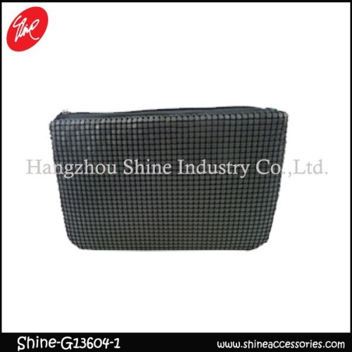 2015 best price chainmail black mesh Mini clutch bag