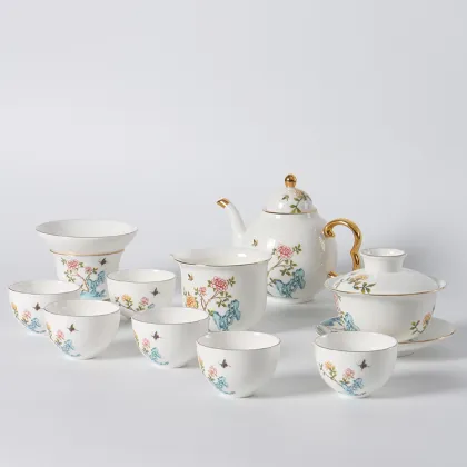 China Supplier Custom Design Chinese Style Royal Bone China Tea Set