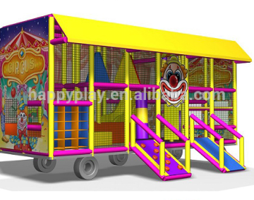 mobile kids playground with wheel mobilizable soft playground for sale