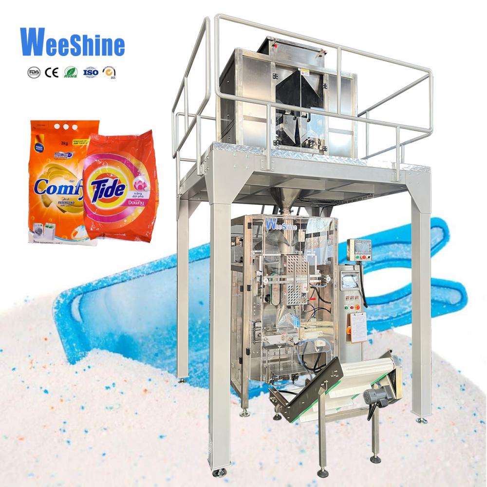 Máquina de empaque de detergente de pesaje lineal de pesaje automático