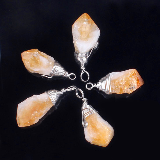 Natural Stone Quartz Crystal Pendant