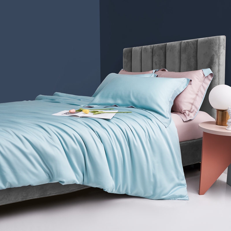 Solide Farbe Lenzing Tencel Duvet Cover Bettwäsche-Set