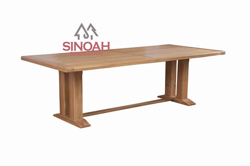 EL Solid Oak Wood 2.5m Dining Table