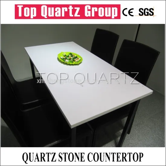 Hot sales pure white quartz stone table top,Home furnishing quartz stone table board
