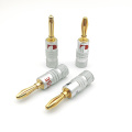 Gold Plated 4mm Audio Speaker Banana Plug Connector