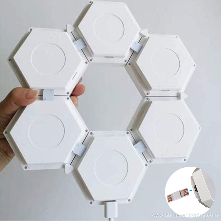 6 Pcs RGB Led Honeycomb Hexagon Light