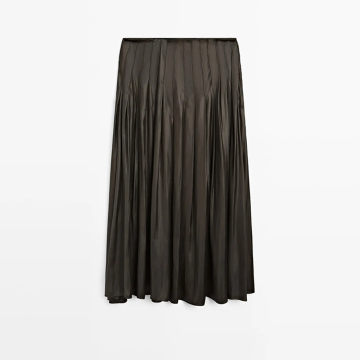 Women's elegant, cool and high-end wax outer pleated skirt