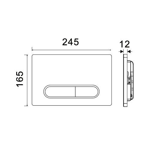 Plastic Concealed Toilet Cistern Push Button Flush