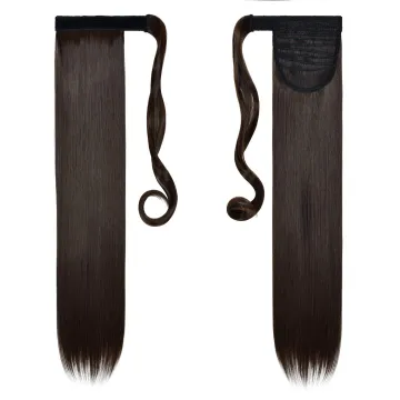 Long Straight Clip In Hair Tail False Hair Ponytail Hairpiece wrap around ponytail hair extension ponytail