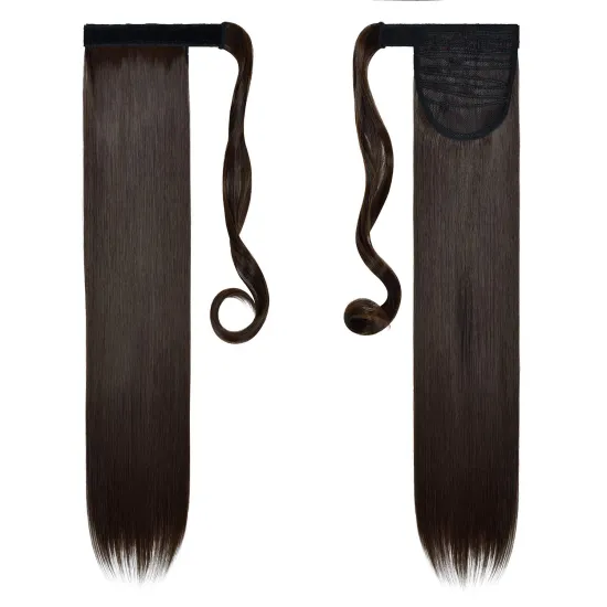 Long Straight Clip In Hair Tail False Hair Ponytail Hairpiece wrap around ponytail hair extension ponytail