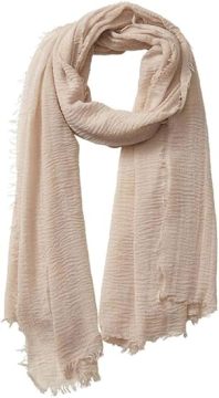 Cotton Blend Crinkle Vintage Soft Scarf with Fringed Edges,linen scarf,shawl,travel scarf