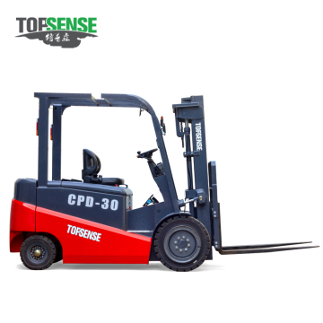 Free Shipping Chinese 3 TON Counterbalance Electric Forklift for Small Warehouses