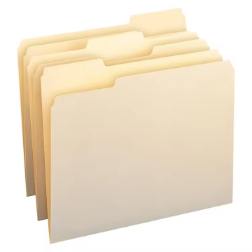 1/3-Cut Tab Manila Examination Paper File Folder - Letter Size