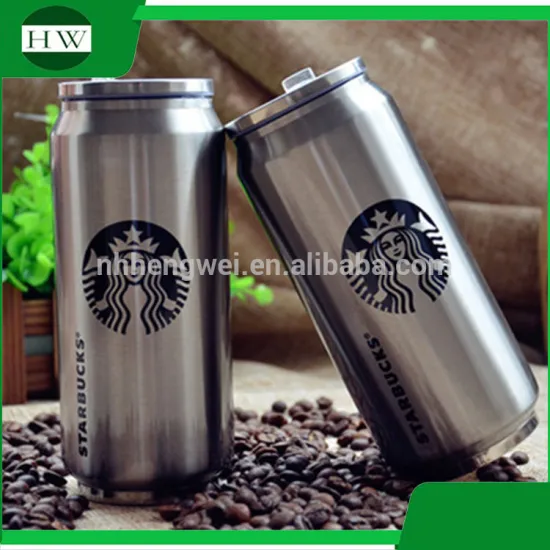 portable can Starbucks stainless steel vacuum tube sealed travel drinking water bottle mug cup