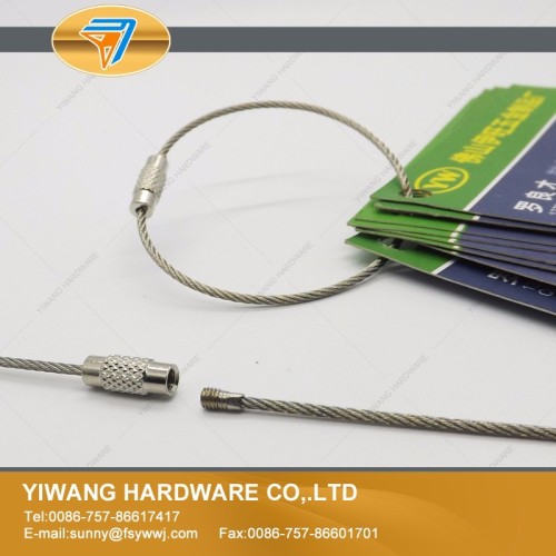 manufacturer direct sale wholesales steel wire keychain with screw