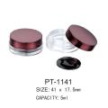 Plastique rond cosmétique pot PT-1141