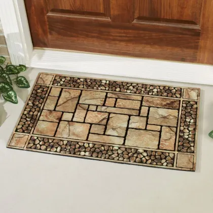 Apache Mills Mohawk Masterpiece Recycled Rubber Pebble Stone Rock Flocked Door Floor Mats: Eco-Friendly and Stylish Flooring Solutions