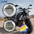 Dual Color 7 Inch Round Led Motorcycle Headlights