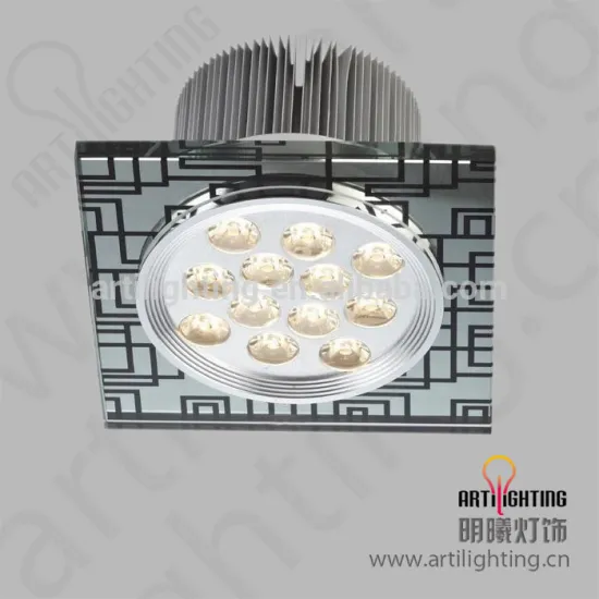 2015 competitive price square glass ceiling light