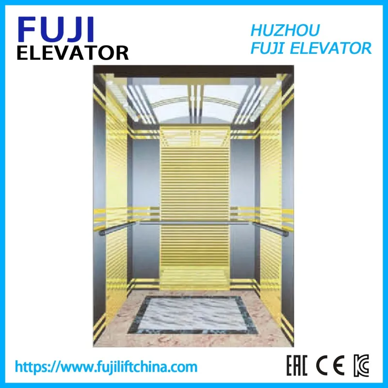 Golden Titanium Stainless Steel Elevator for Home Panoramic Villa