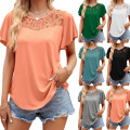 loose Ladies Tops women's t-shirts Hollowing out