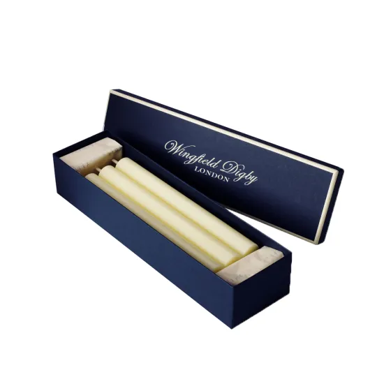 Custom top and bottom taper candle gift box