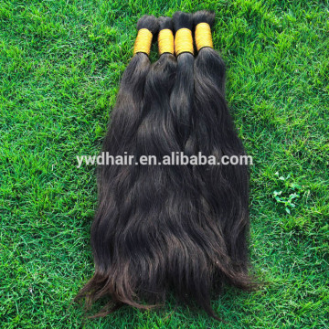 8A 1kg unprocessed 100% virgin brazilian human hair virgin bulk hair ponytail natural human hair