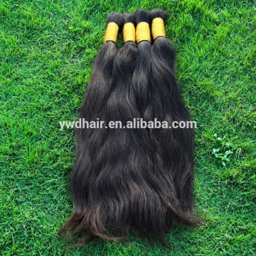 8A 1kg unprocessed 100% virgin brazilian human hair virgin bulk hair ponytail natural human hair