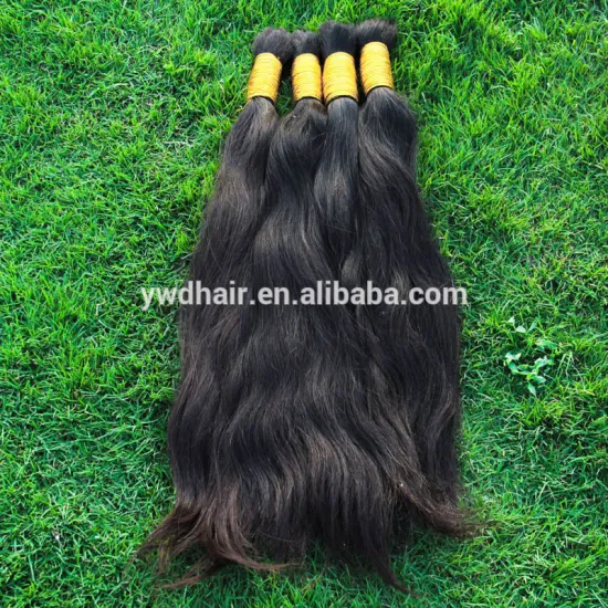 8A 1kg unprocessed 100% virgin brazilian human hair virgin bulk hair ponytail natural human hair