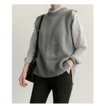 Women's Basic Round Neck Sleeveless Sweater