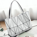 Luminous folding geometric tote bag for women