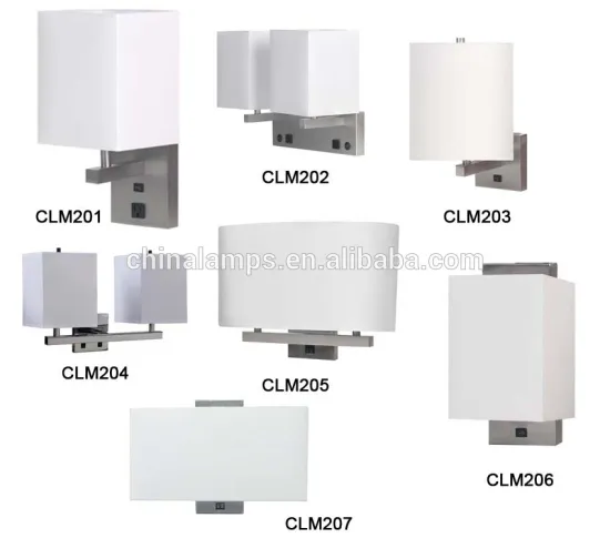 Hot products bedroom furniture wall mounted lamp wall lamp for hotel with linen lampshade for Hyatt hotel project customization