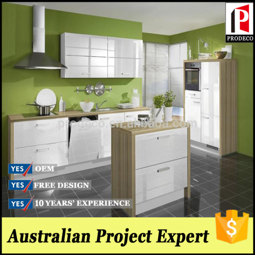 customize simple designs white laminate panel kitchen cabinet