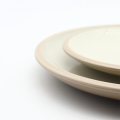 En gros, vaisselle en céramique en porcelaine ronde restaurant Famille Famille Stoneware Dessert Teller Dinner Bowl