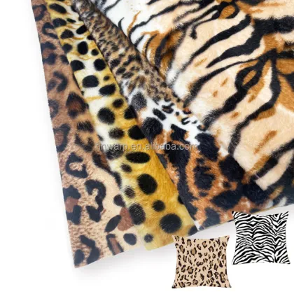 100% Polyester Velboa Animal Print S Wave Fabric