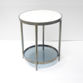 Round Marble Coffee Table With Double-desk