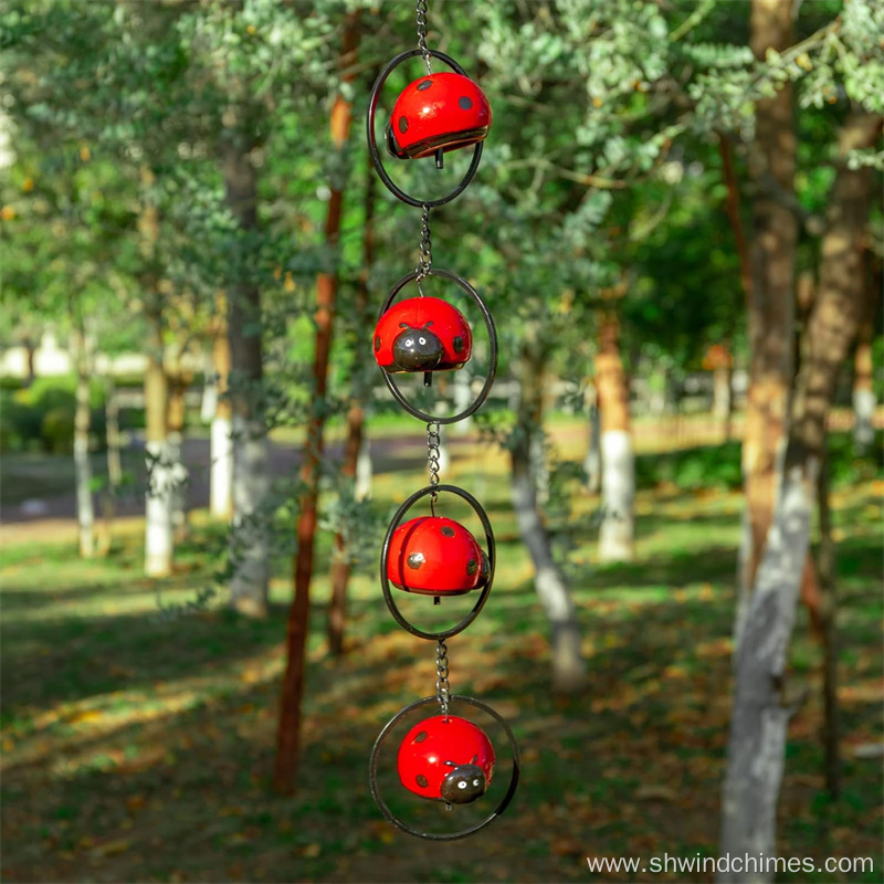 Outdoor Ladybug Acrylic Wind Chime