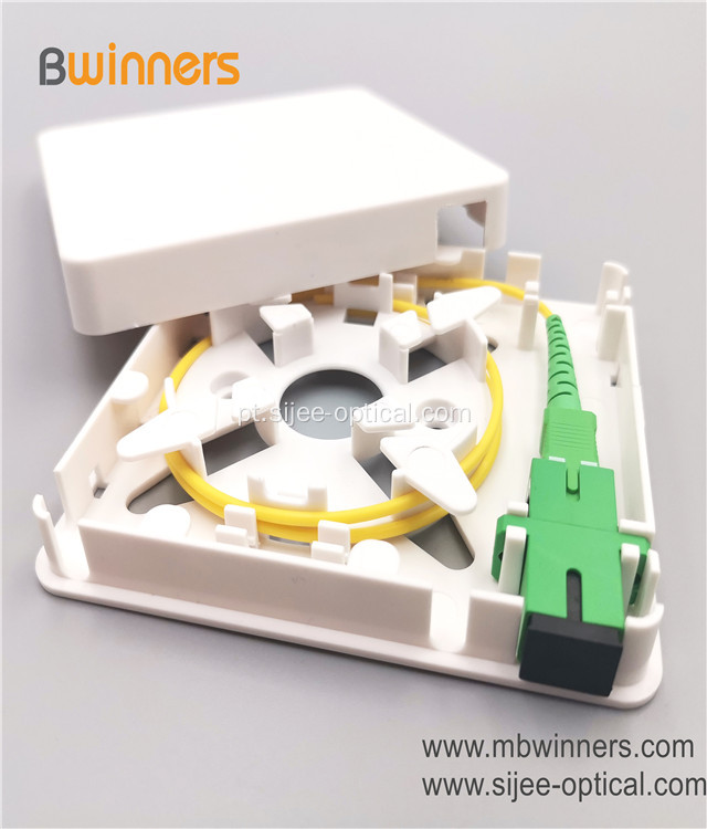 Caixa óptica da terminação da fibra FTTH do painel do soquete de parede da fibra de 1 núcleo