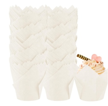 Tulip Cupcake Liners - Grease Resistant Baking Cups for Weddings and Parties