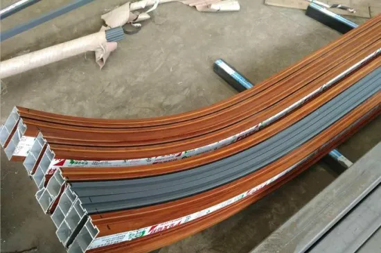 Wood grain bending aluminium profile