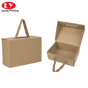 foldable packaging shoe paper box with string