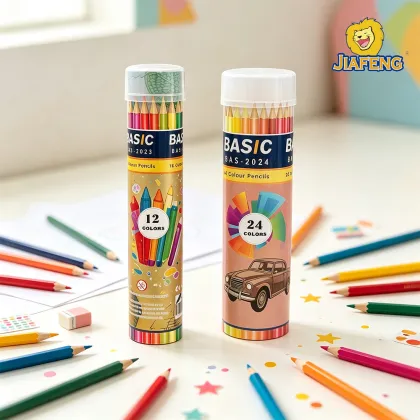 Round Tube Pencil Case for 24 Colored Pencils
