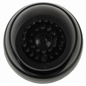 Practical Realistic Looking Dummy Security CCTV Camera with Flashing Red LED, Sized 97 x 97 x 73mm