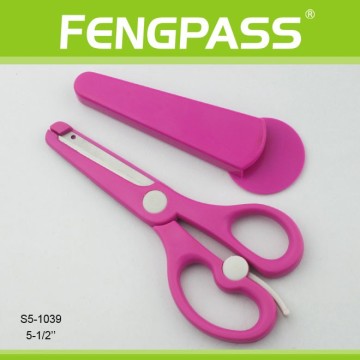 S5-1039 5.5 inches 2Cr13 Stainless Steel Blade With Colorful Plastic Handle School Scissors