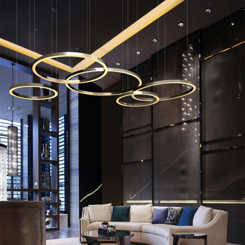 Anhängerlampe Luxus Kronleuchter Hotel Villa Lobby