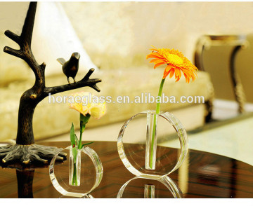 Crystal glass small vase mini flower vase desk table decoration
